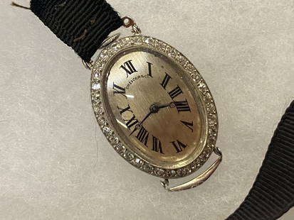 Dreicer Co. Ladies Watch w/ Diamonds: Dreicer Co. Ladies Watch w/ Diamonds, Works by CH Meylan -