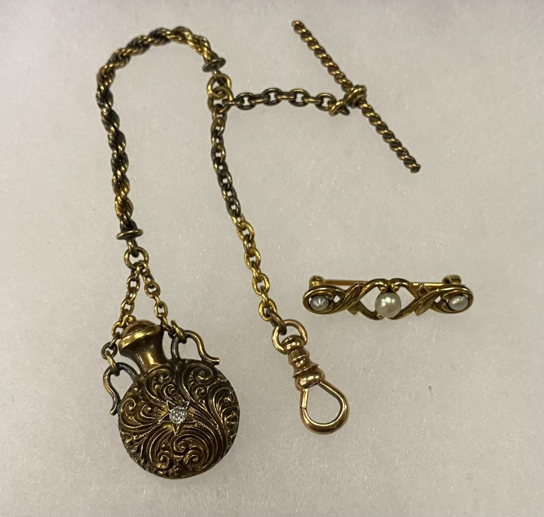 Group of Small Gold Items incl. 14k Gold Pin (1 of 9)