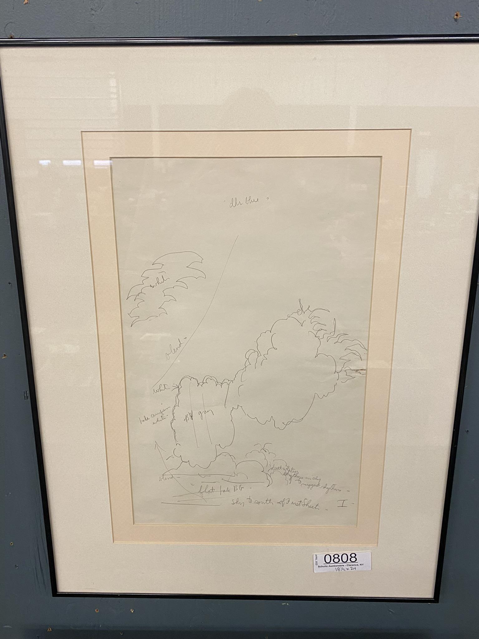 Sketching by Charles Burchfield w/ Clouds (1 of 5)