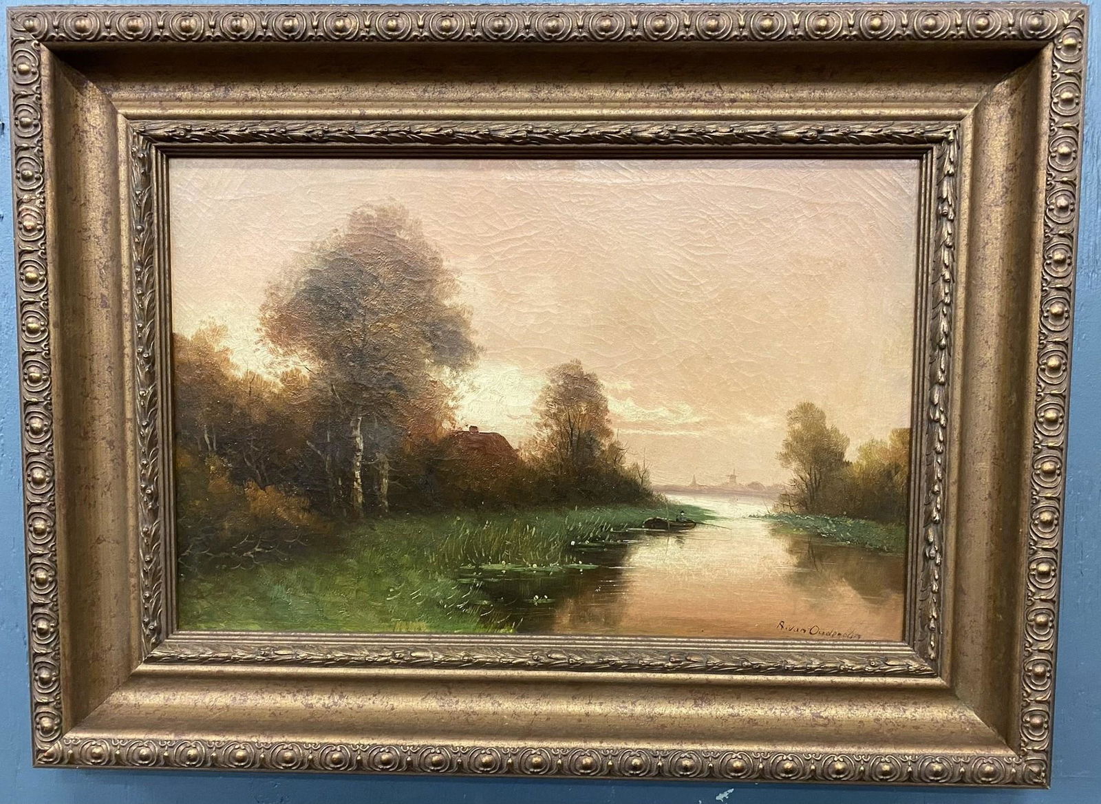 Oil on Canvas Painting Signed Avan Oudpaeon (1 of 5)