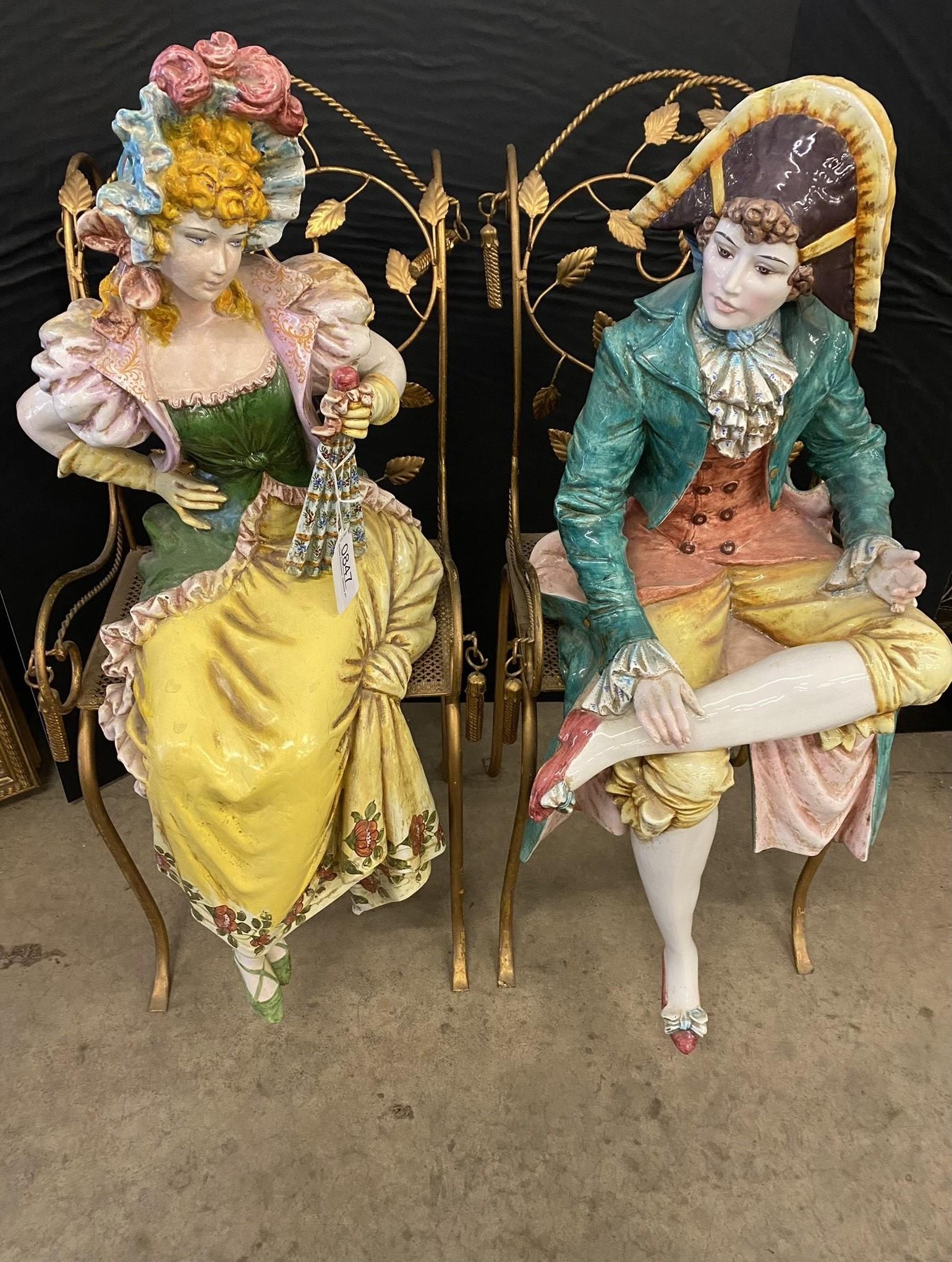 Pair Large Capodimonte Figures (1 of 12)