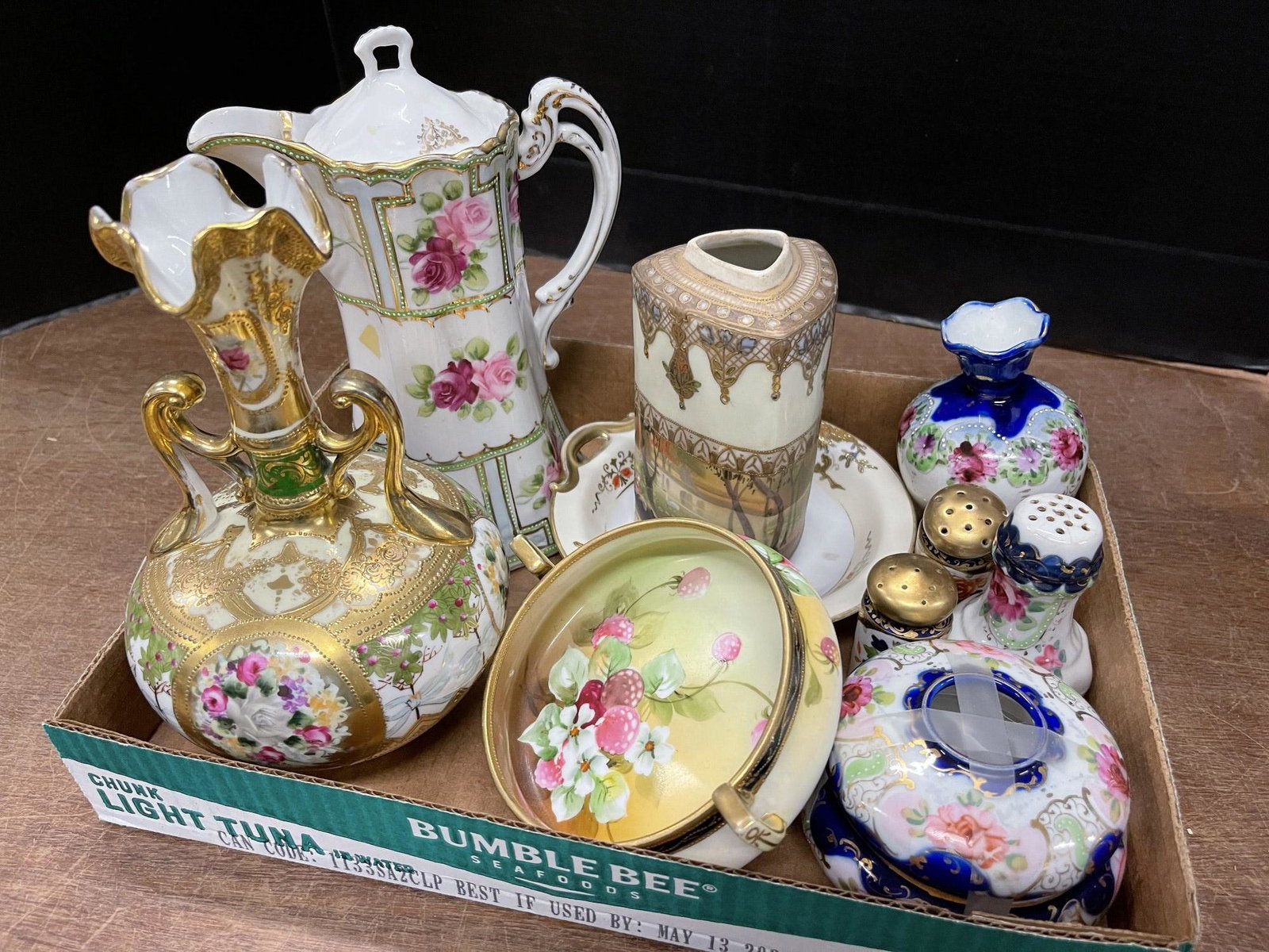 Box Lot w/ Mostly Japanese China: Box Lot w/ Mostly Japanese China incl Nippon, Etc. -