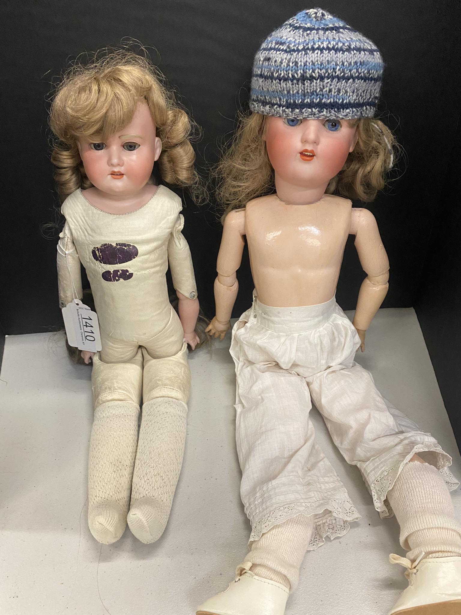 2 Bisque Head Dolls incl. AM & German Doll (1 of 5)