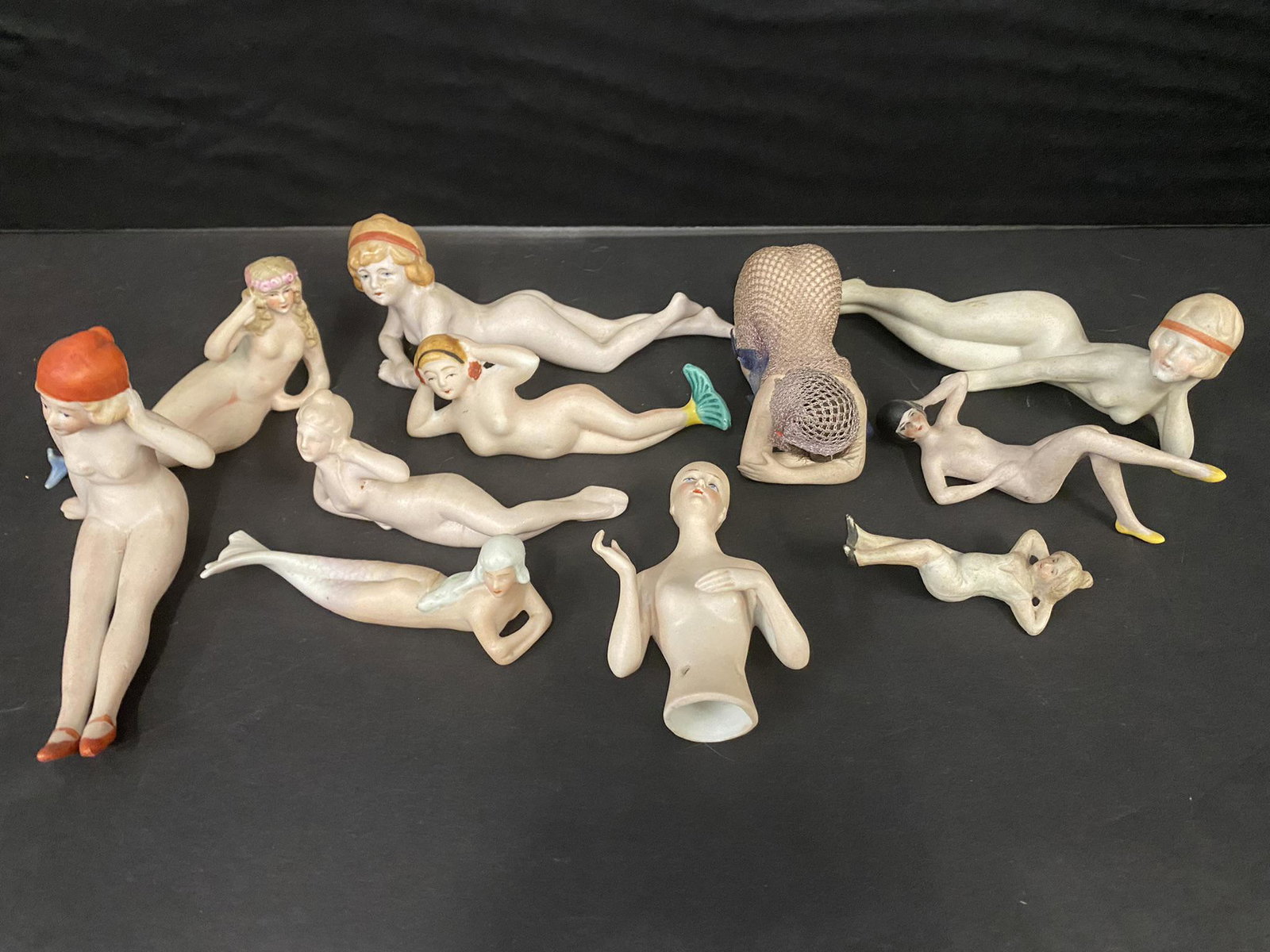 Group of Bisque Bathing Beauties Figurines (1 of 12)