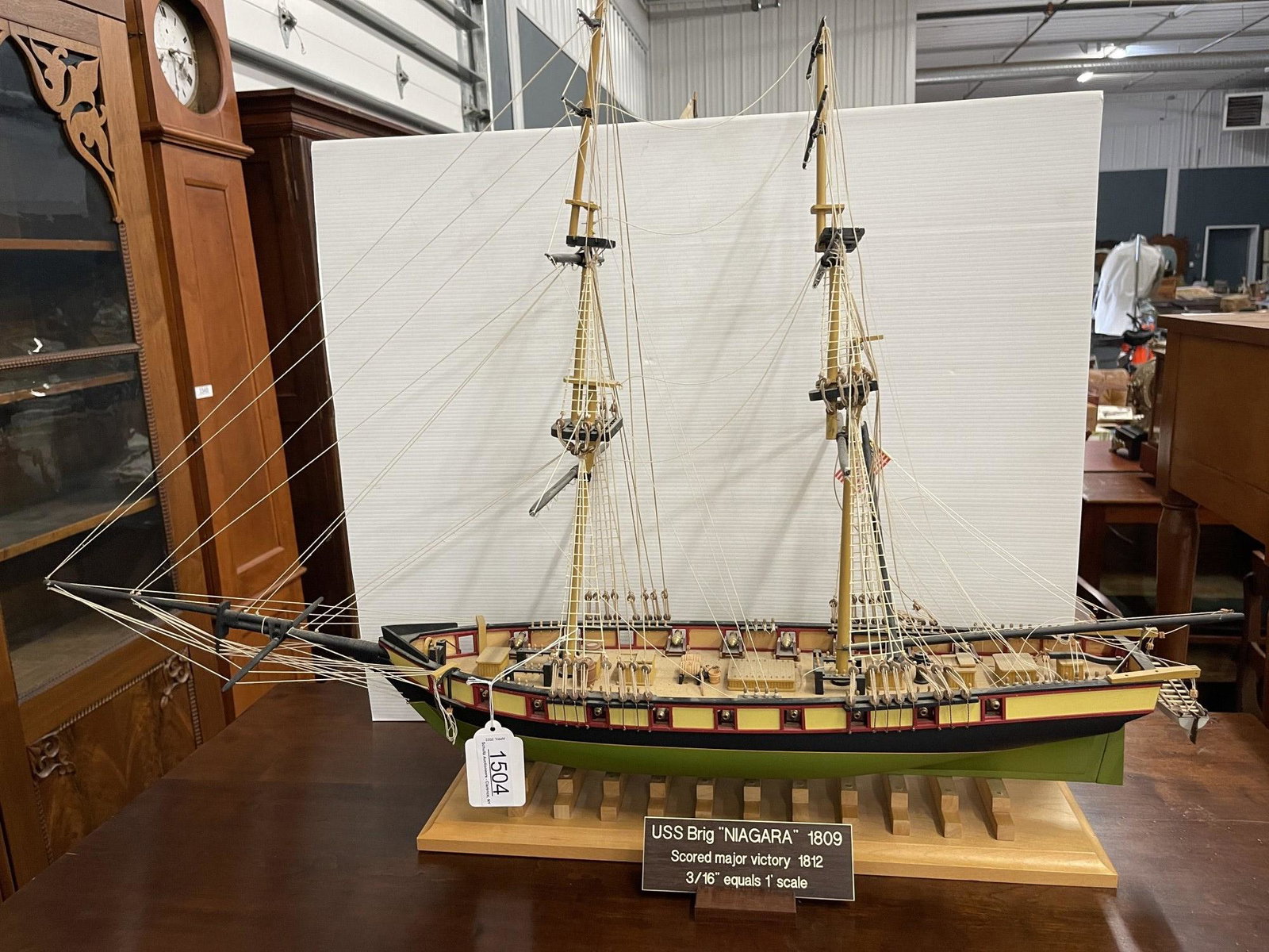 Ships Model USS Brig "Niagara" 1809 (1 of 2)