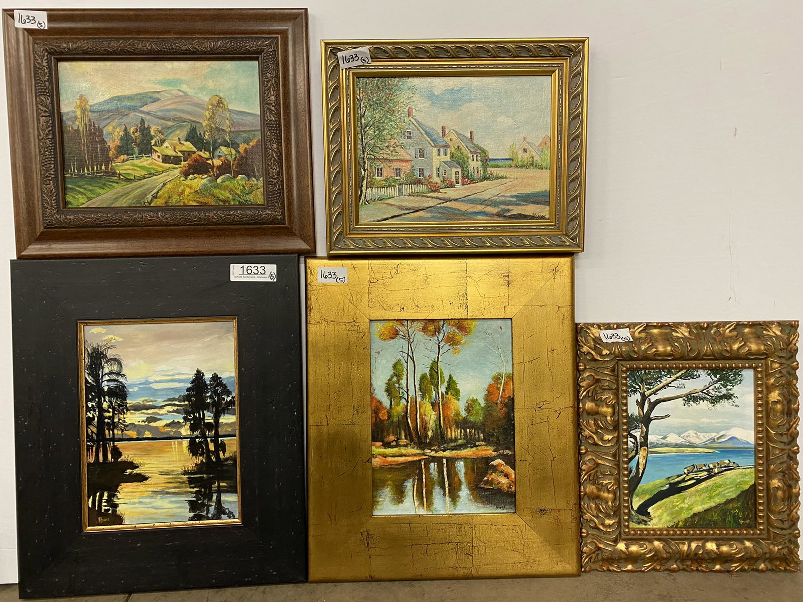 5 William A Hinds Oil Paintings incl Landscapes (1 of 14)