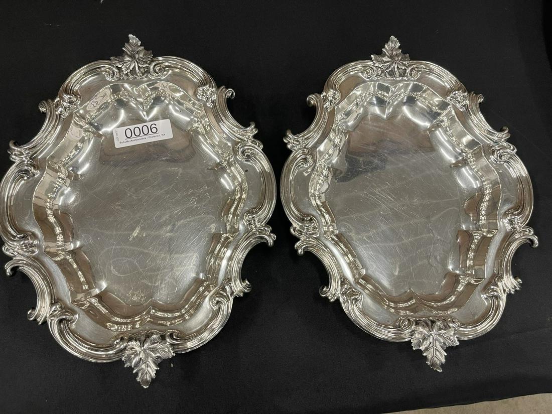 Pair of Early English Silver Entree Dishes (1 of 9)