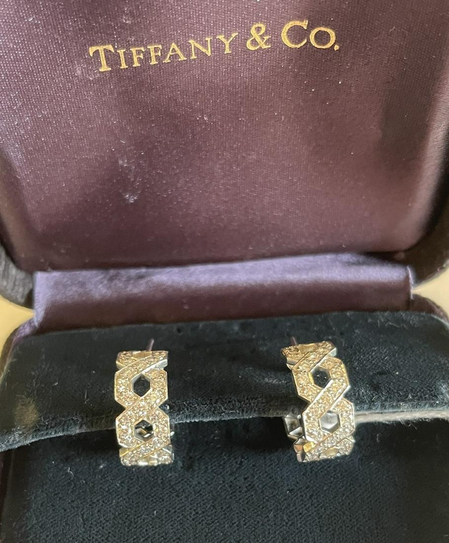 Pair of Tiffany & Co Platinum & Diamond Earrings (1 of 10)