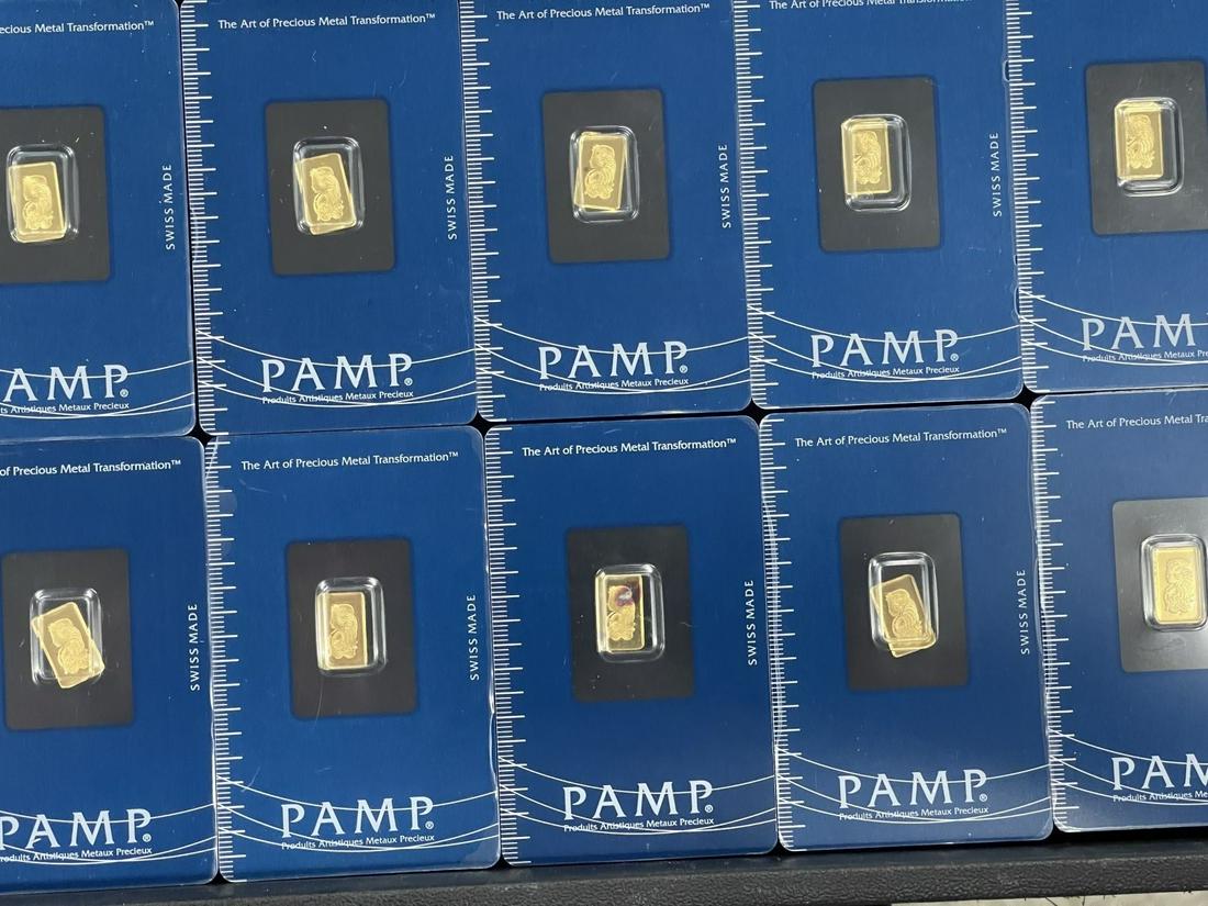 10 - One Gram 999 Silver Gold Coins (1 of 3)