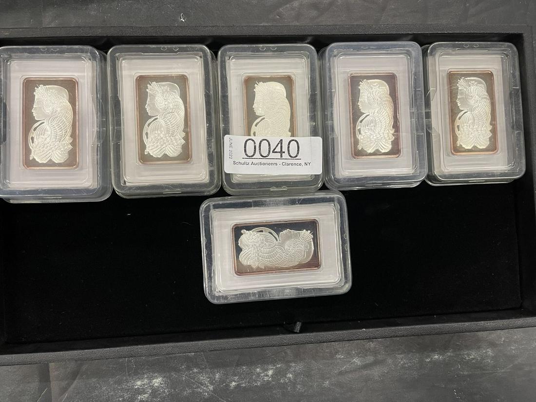 6 - 100g. 999 Silver Bars by PAMP Co. (1 of 3)