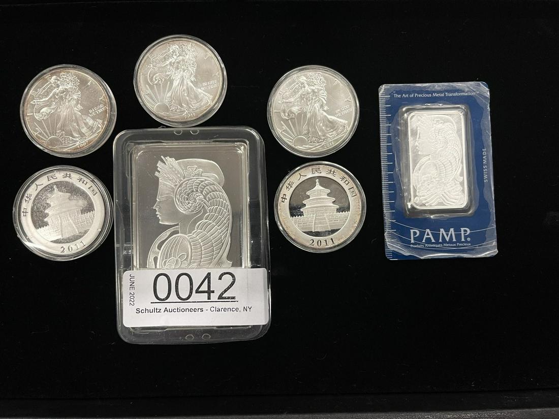 Various Silver Coins & Bars (1 of 3)