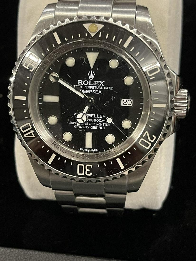 Rolex Oyster Perpetual Deep Sea Wristwatch: Rolex Oyster Perpetual Deep Sea Stainless Steel Mans wristwatch *We are not selling as authentic but a good copy-
