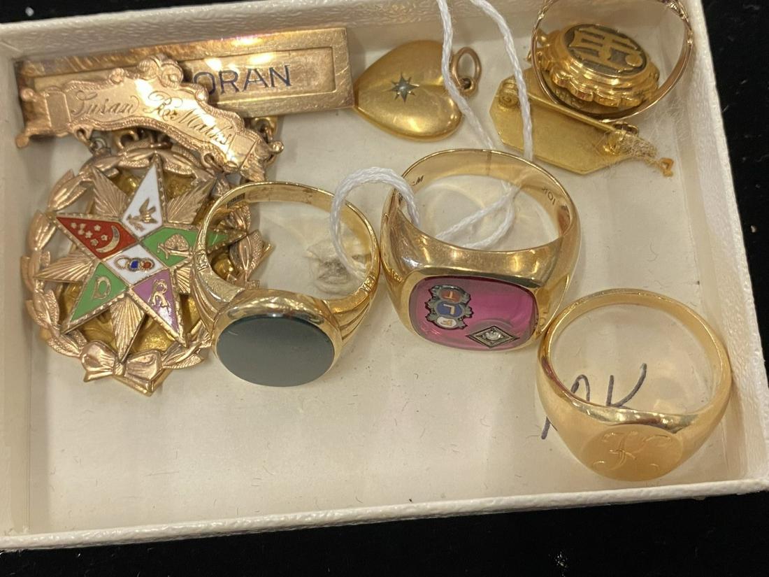 Lot of 10k Gold incl Rings, etc. (1 of 1)