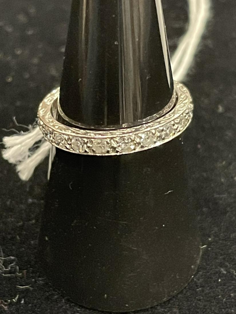 Ring Marked 18k w/ Diamonds around it: Ring Marked 18k w/ Diamonds around it - Approx. 7