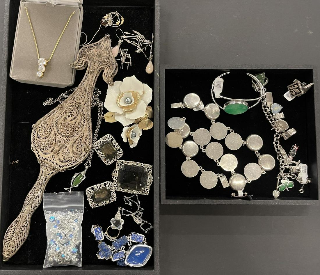 Sterling Silver Necklace, Bracelet Cuff Links (1 of 12)