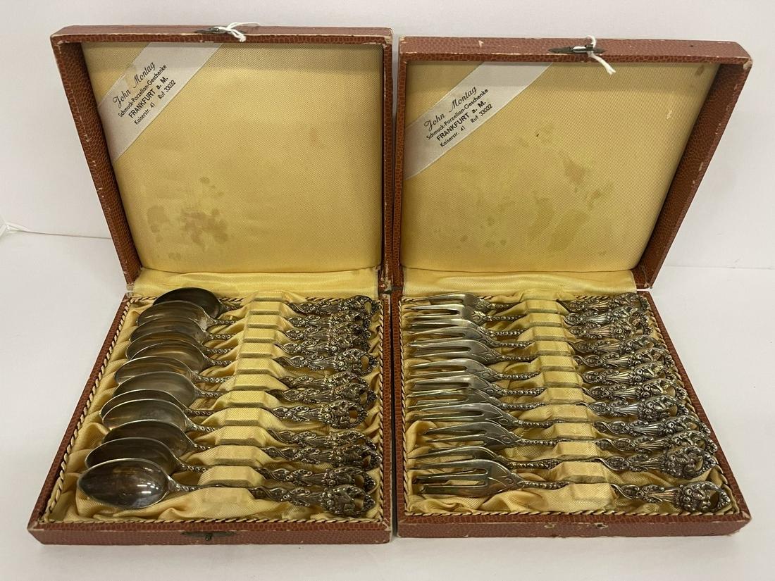 12 Forks & 12 Spoons marked 800 Silver (1 of 8)