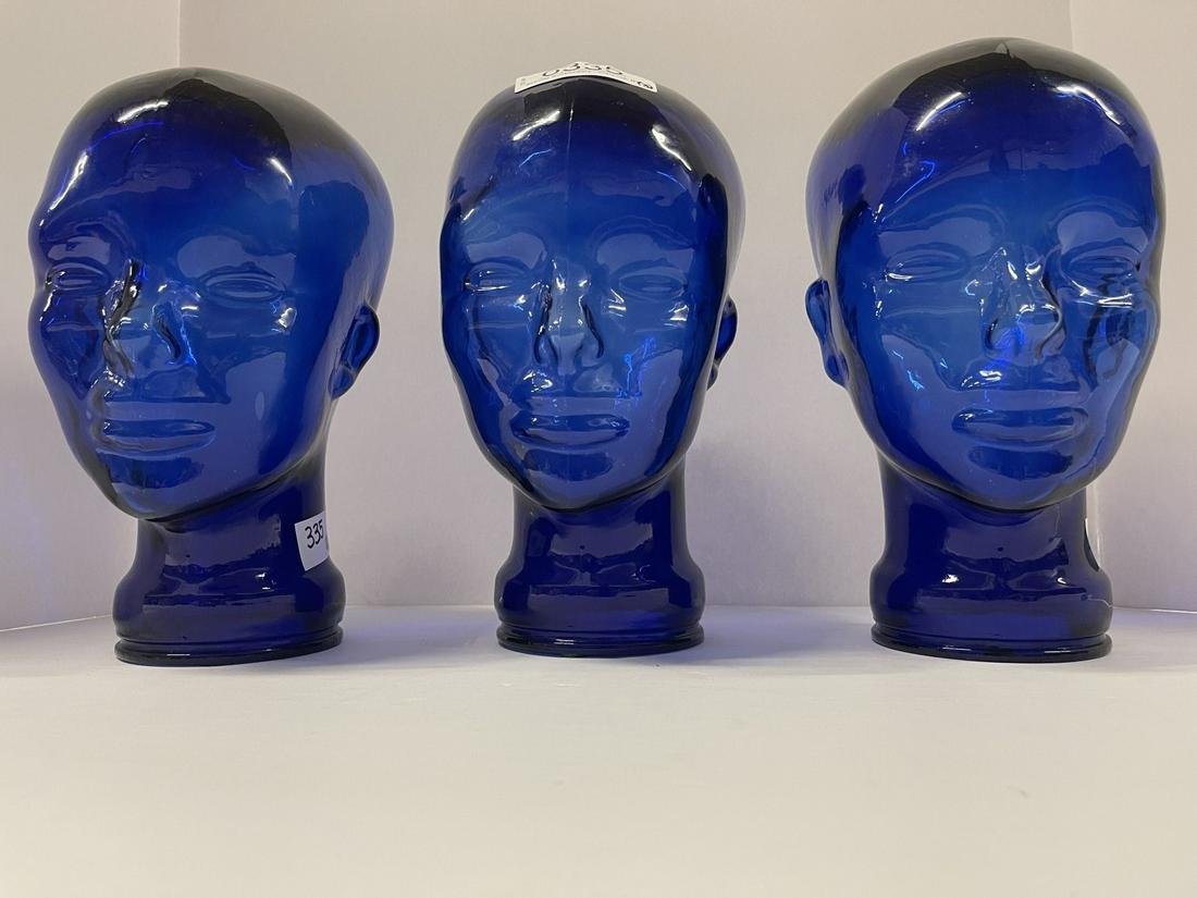3 Cobalt Blue Head Forms (1 of 9)
