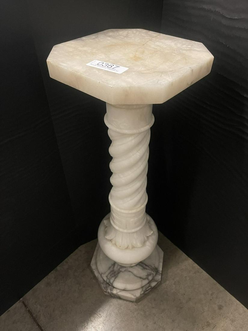 Marble Pedestal w/ Twisted Design, early 1900s (1 of 8)