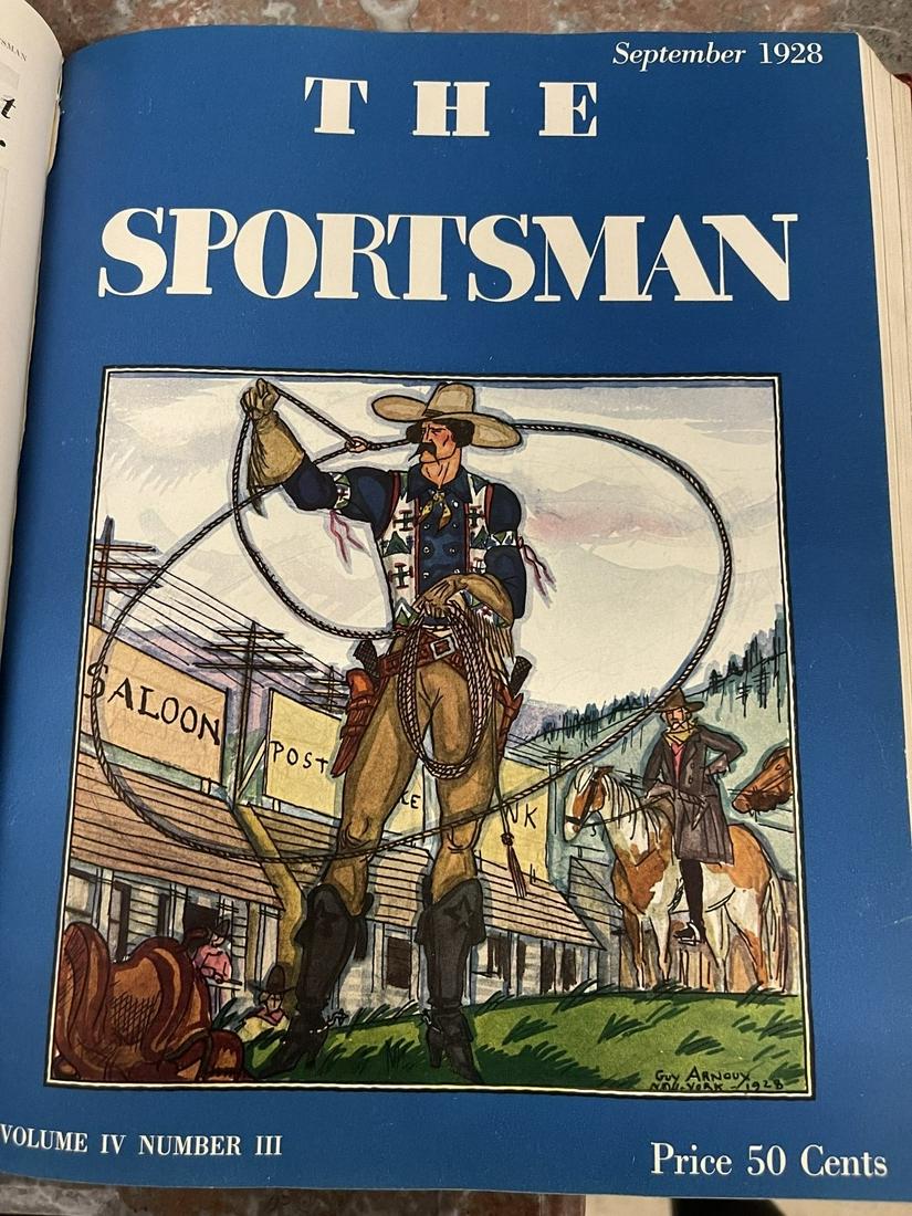 2 Bound Books w/ Sportsman Magazines 1928 (1 of 8)