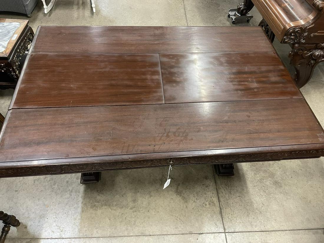 C. 1920 Walnut Library Table w/ leaf (1 of 12)