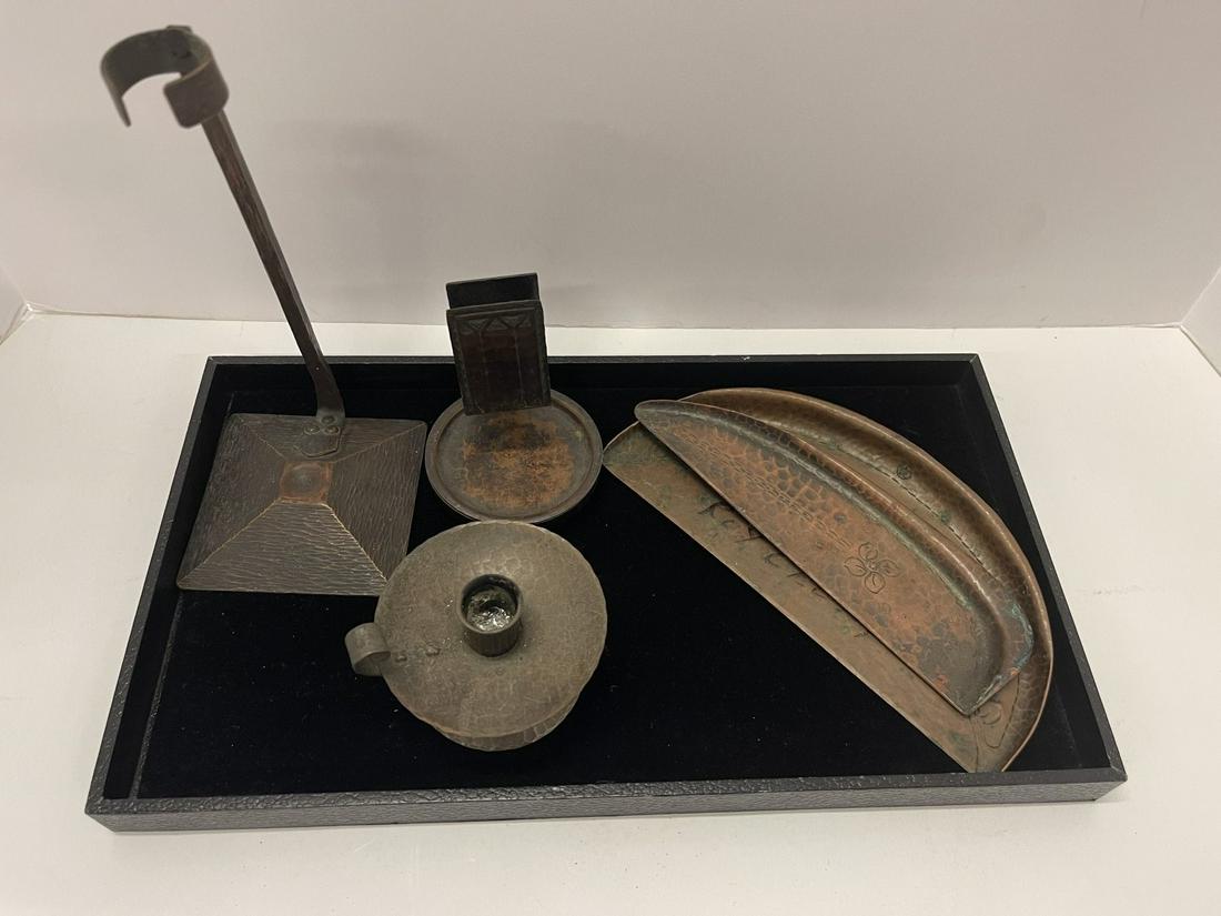 Group of 5pcs Roycroft incl Candleholder etc (1 of 8)