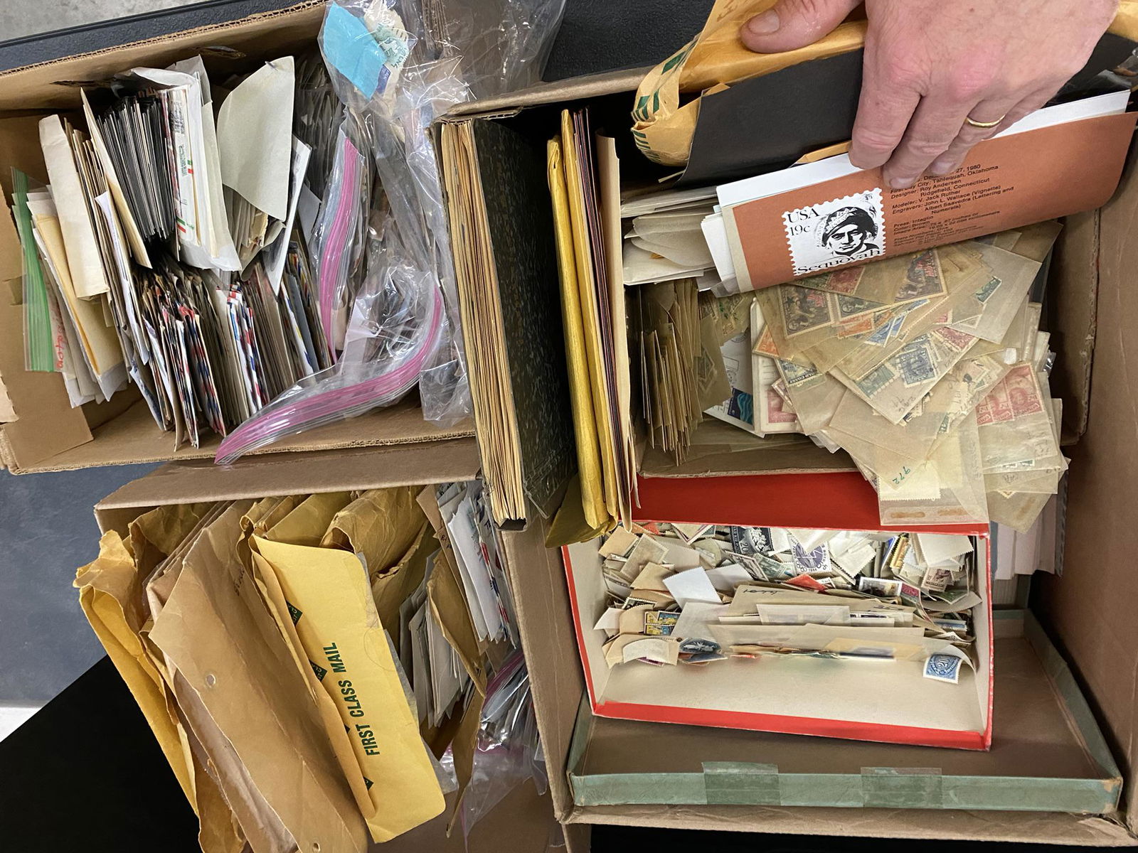 3 Boxes Mixed Used Stamps (1 of 13)