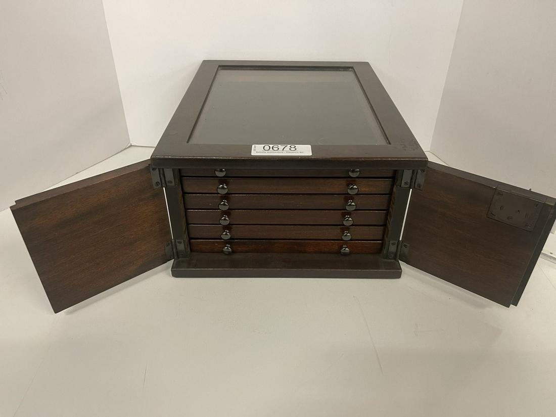 Mahogany 6 Drawer Jewelry Display Box (1 of 7)