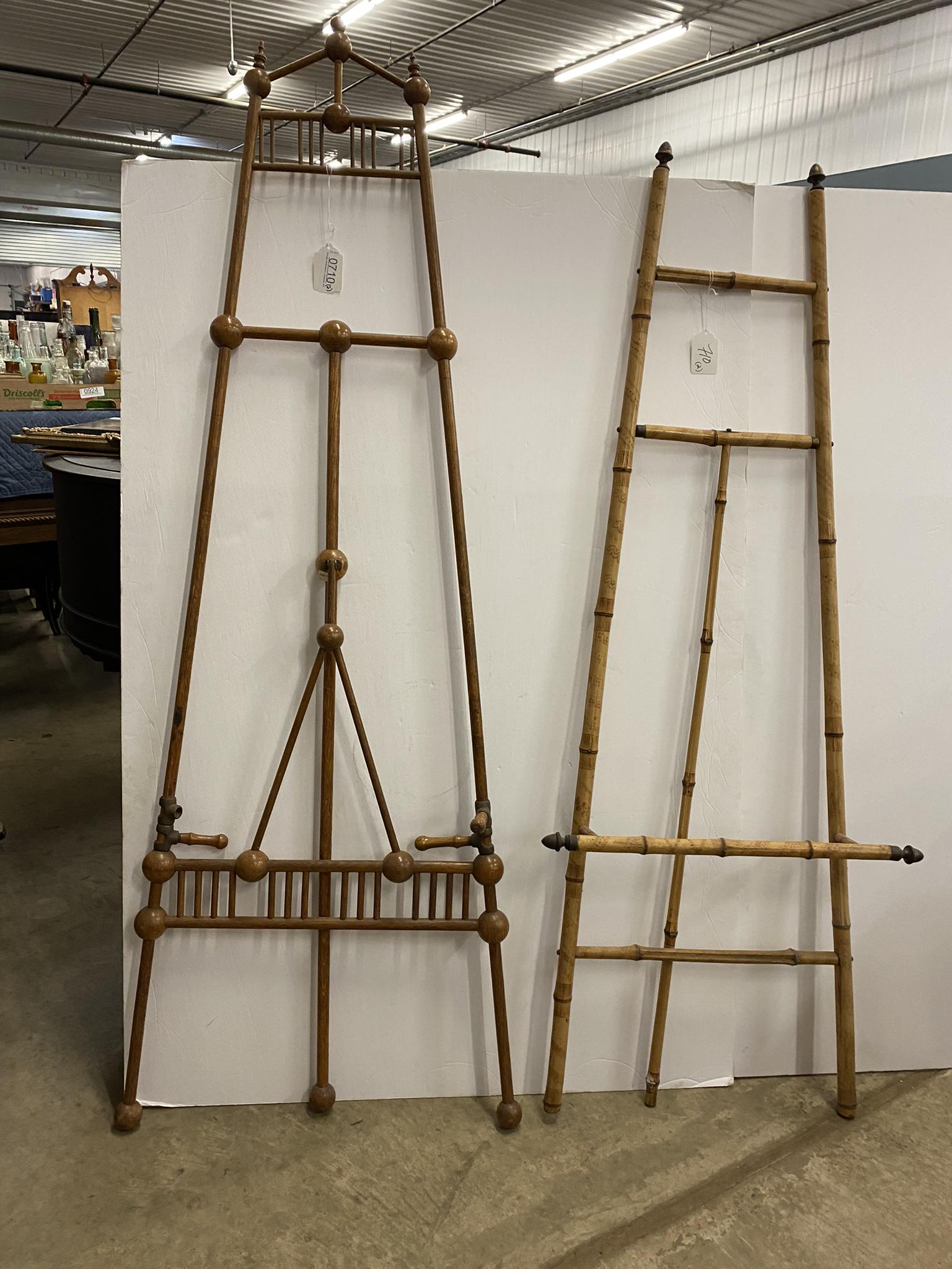 2 Artist Easels incl Oak Stick & Ball, etc (1 of 9)