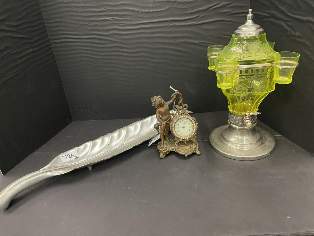 Lot incl. Vaseline Glass Liquor Dispenser, Etc. (1 of 11)