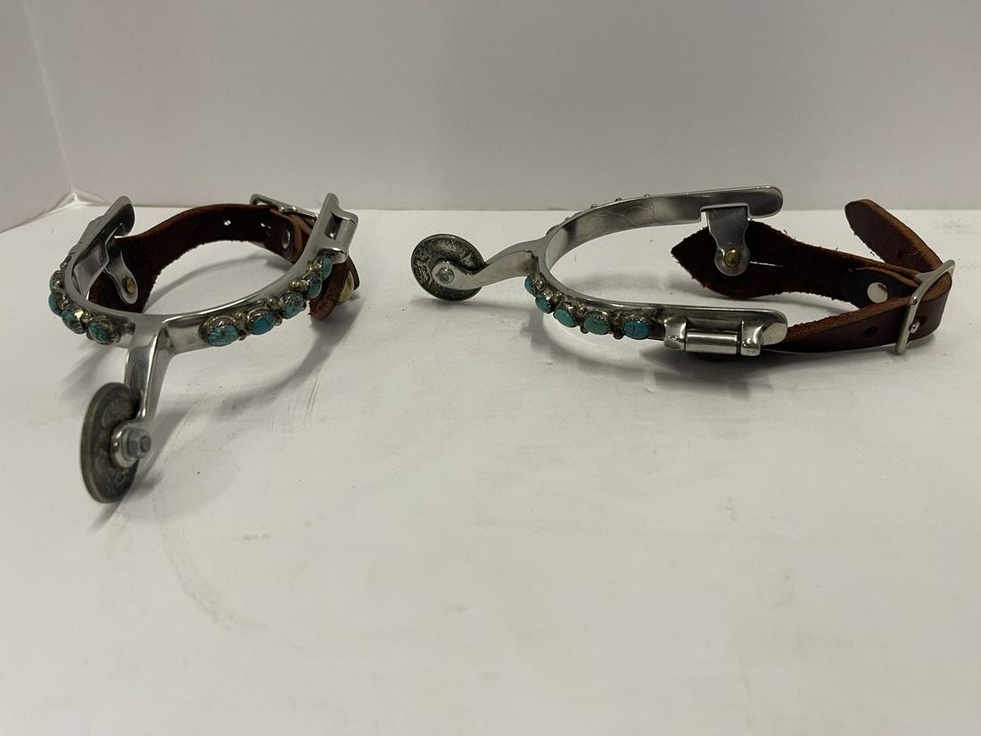 Decorative Western Spurs w/ Turquoise Stones (1 of 11)