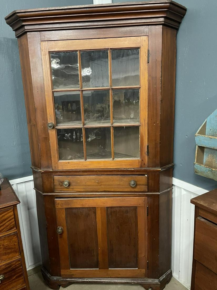 Early Corner Cupboard 9 Pane Door (1 of 8)