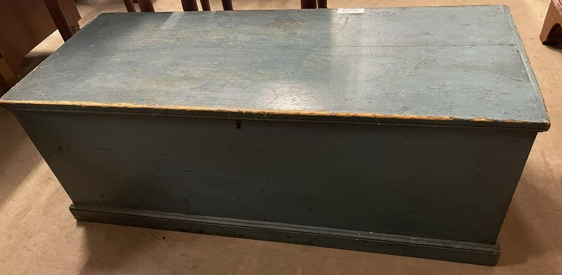 Early Blanket Chest in Blue Paint (1 of 5)