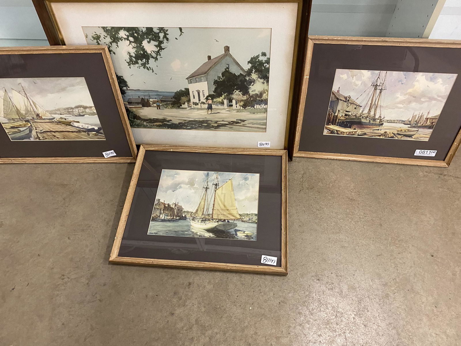 4 Framed Sailing Ship Prints by Gordon Grant (1 of 6)