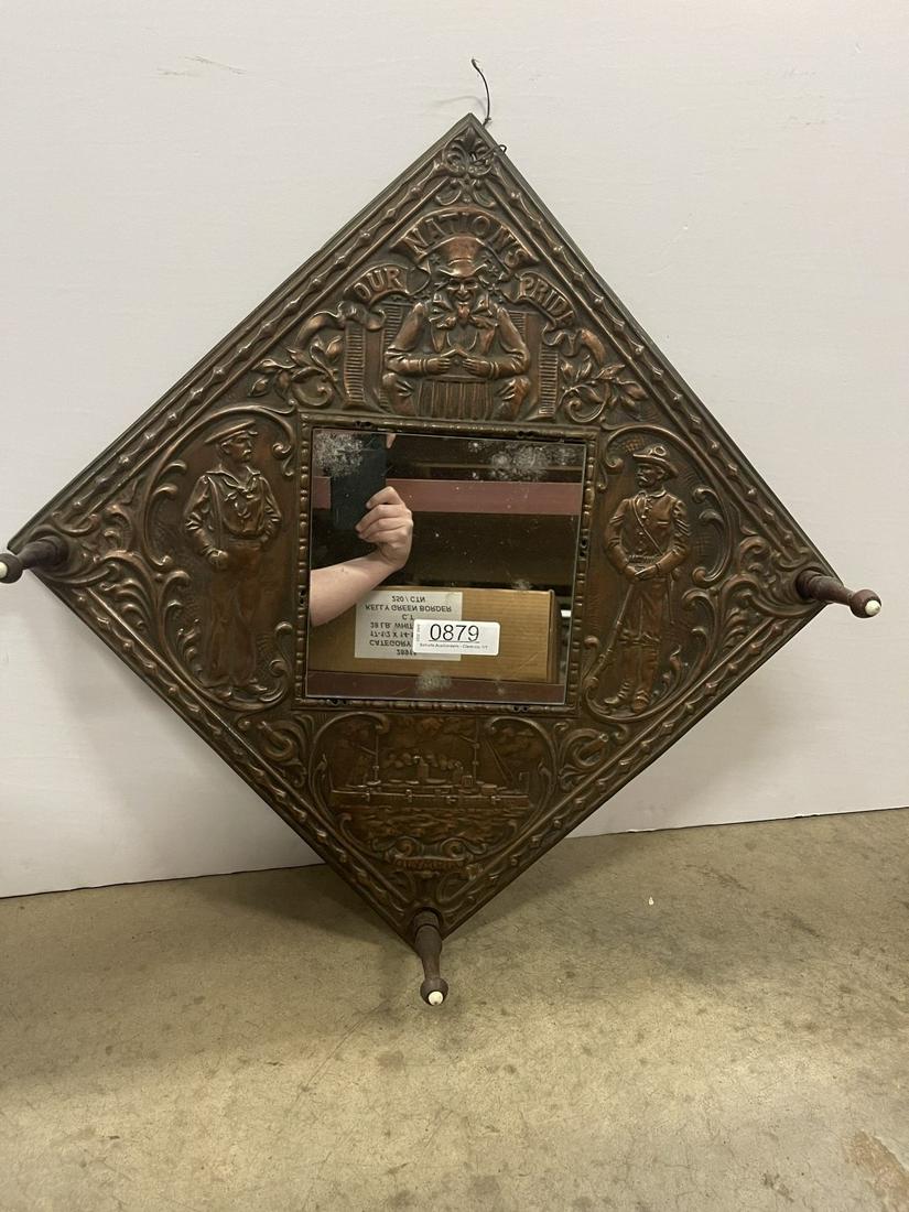 Early 1900s Uncle Sam Hat Rack w/ Mirror (1 of 5)