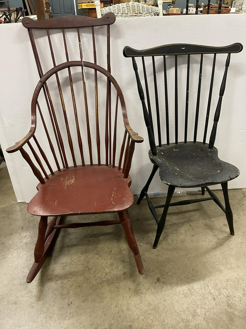 Windsor Rocker and Black Windsor Chair (1 of 6)