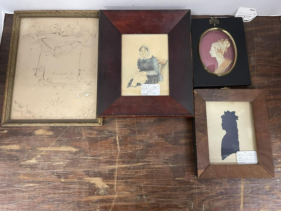 Wax Bust of Woman in Frame, Etc. (1 of 8)