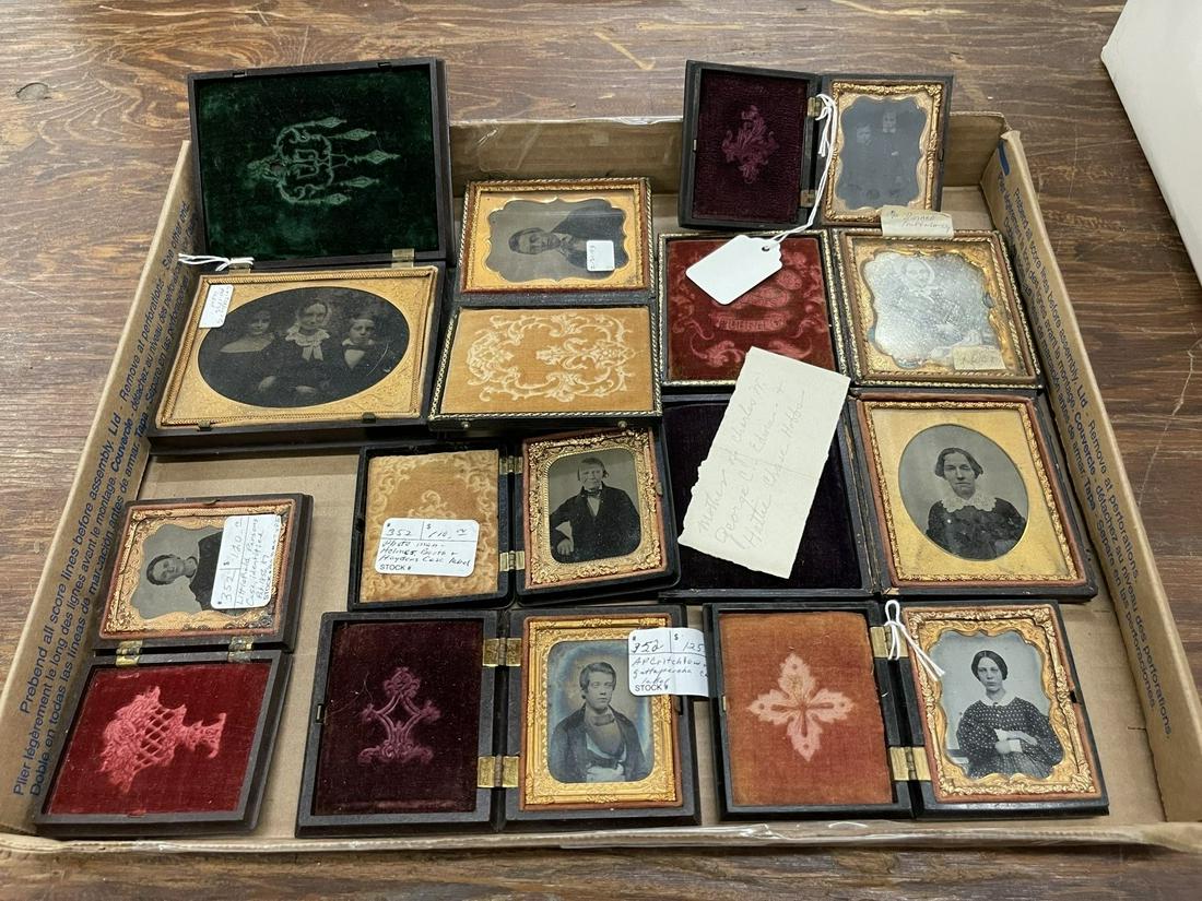 Lot of Early Photos mostly Gutta Percha Cases (1 of 4)