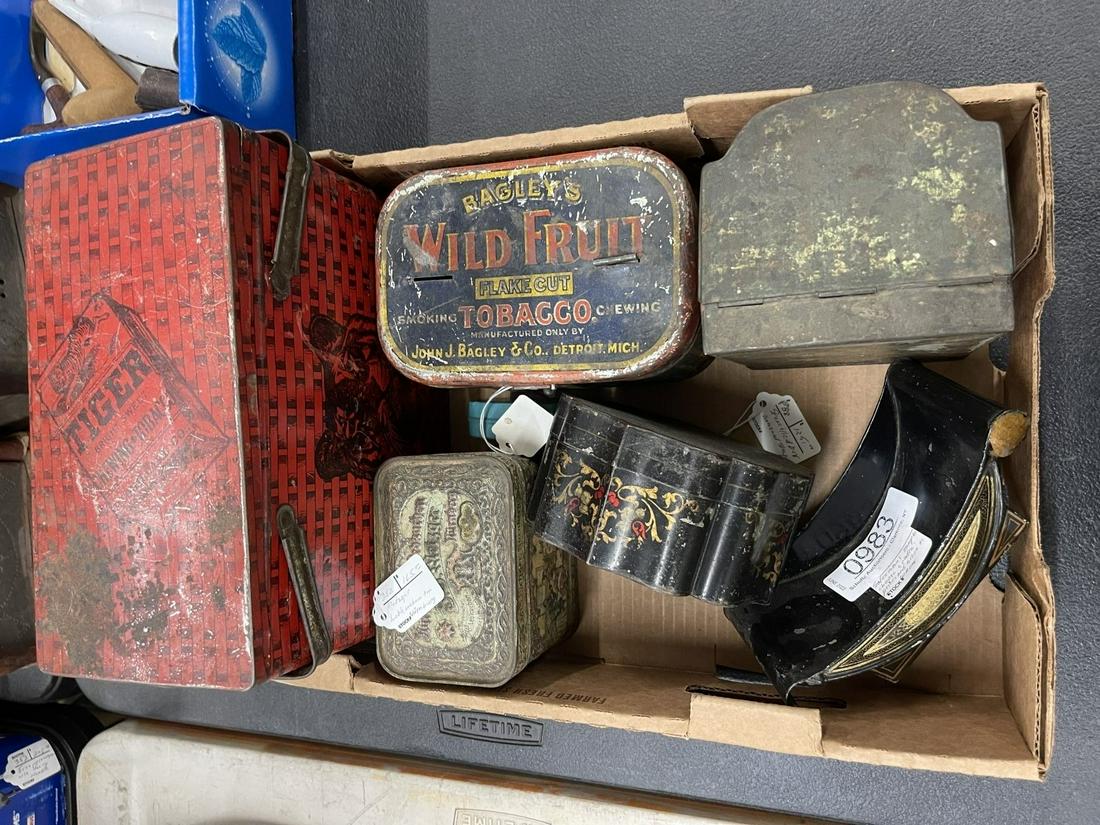 Advertising Tins incl Tiger Chewing Tobacco, etc (1 of 8)