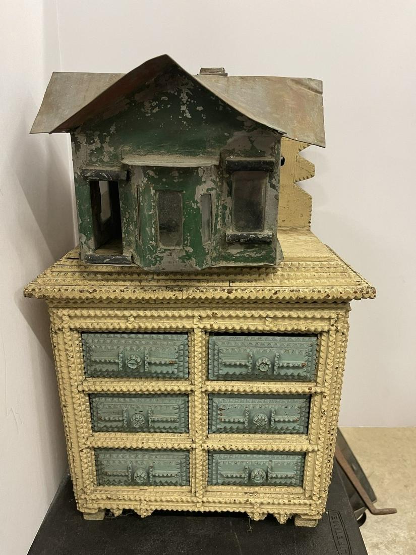 Tramp Art Dresser and Tin House (1 of 8)