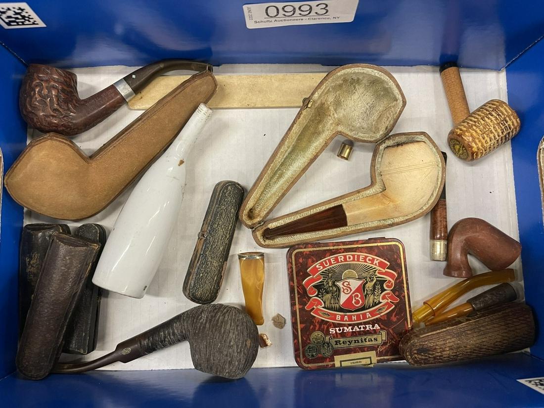 Box Lot of Pipes incl Meerschaum Pipes, etc (1 of 4)