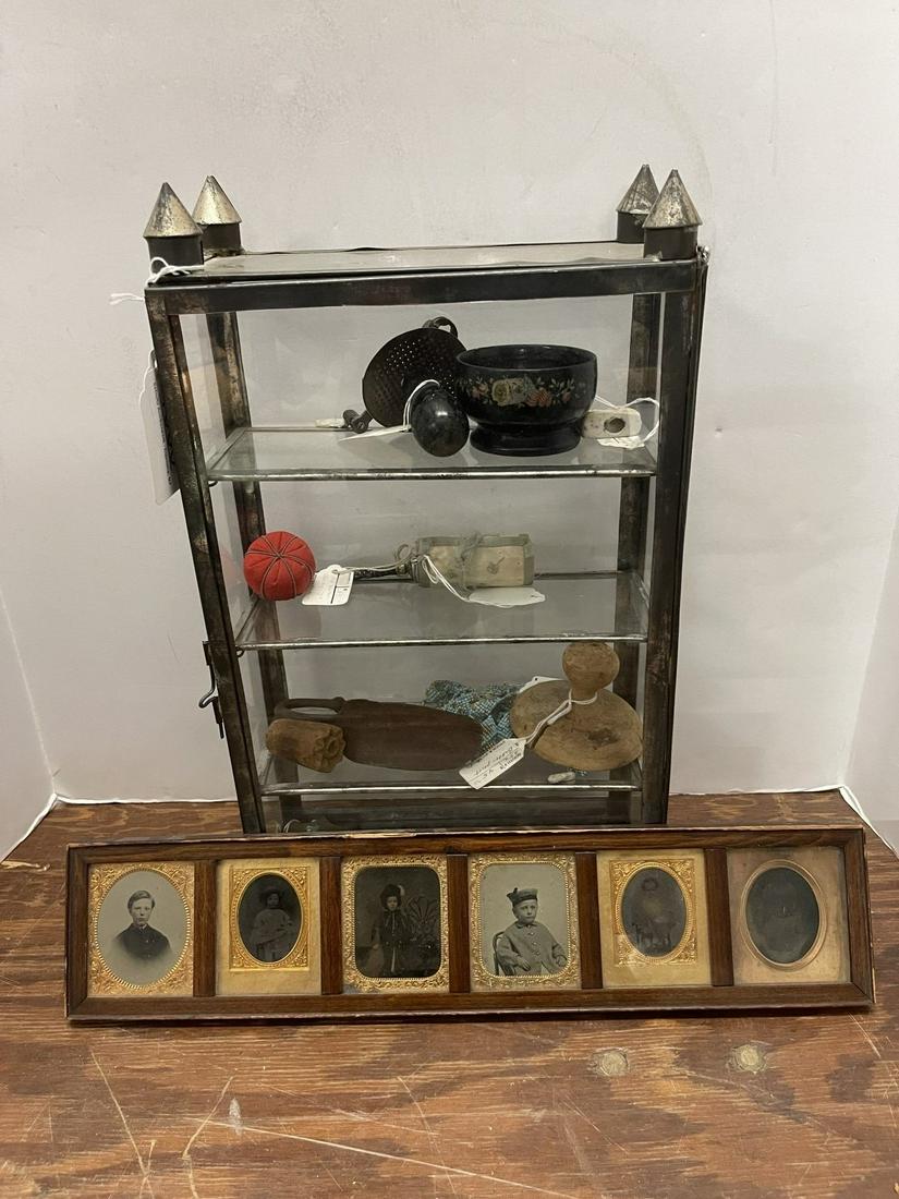 Small Shelf w/ hand painted piece, beaded piece (1 of 6)