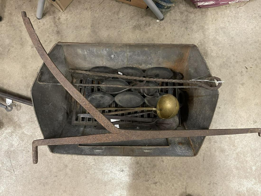 Early Iron Tools, Brass Ladle, etc (1 of 5)