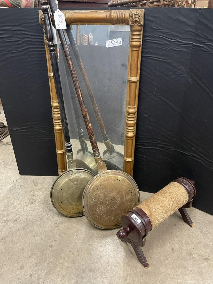Early Bedwarmers, Gold Gilt Mirror,Etc. (1 of 5)