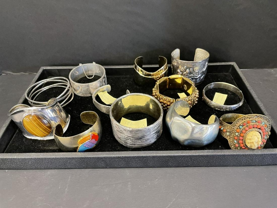Lot of Sterling Bracelets incl. Varsano, etc (1 of 12)