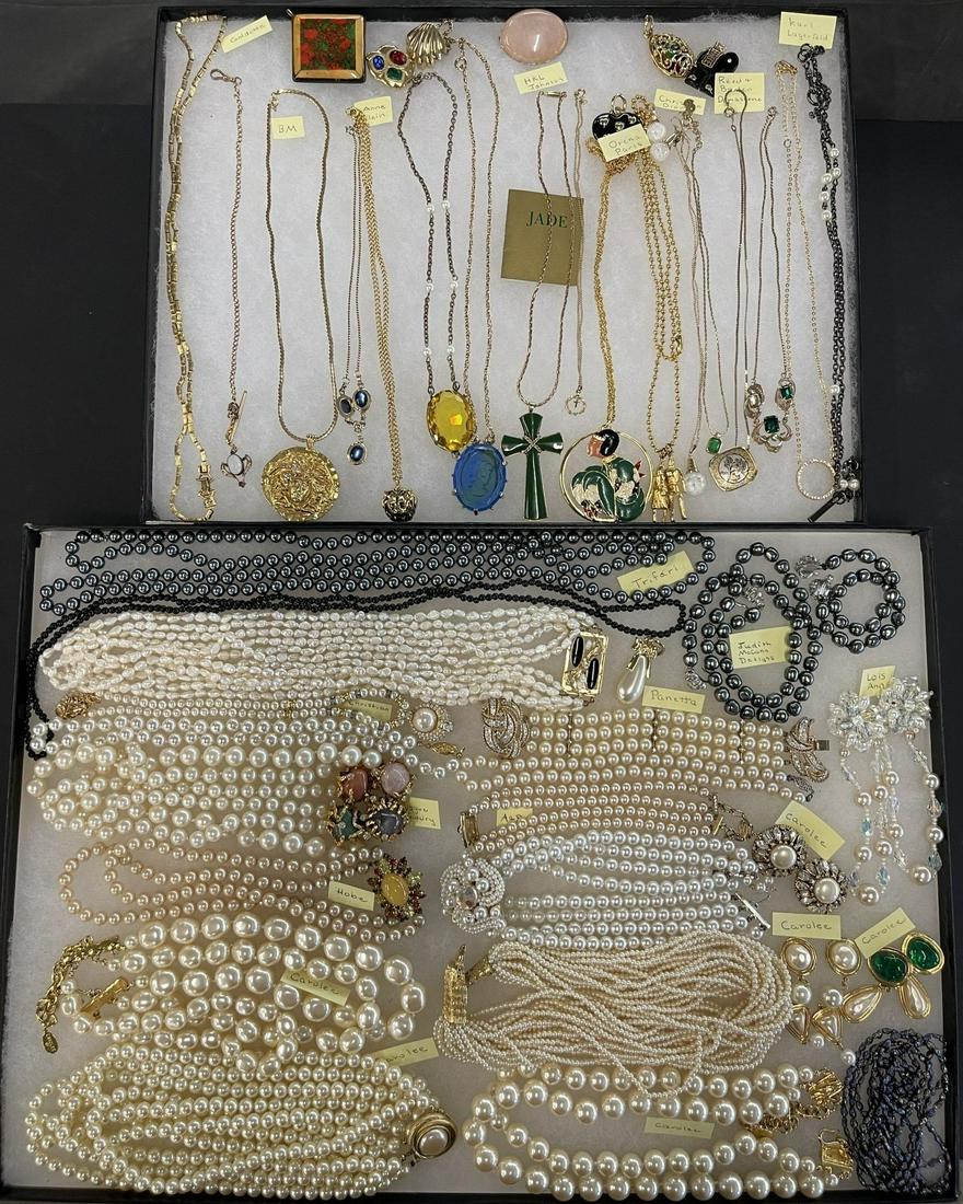 2 Trays Costume Jewelry, Mostly Necklaces, etc (1 of 16)