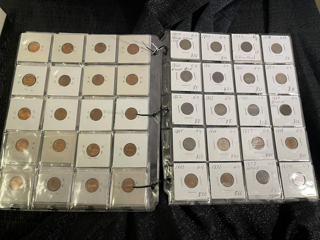 Lot of Pennies 1857-1979 incl Flying Eagle Cents (1 of 10)