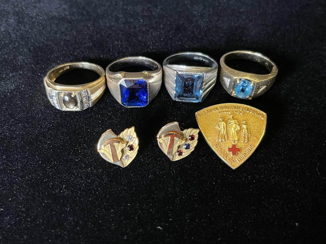 Group of 10k Gold Rings & Pins (1 of 17)