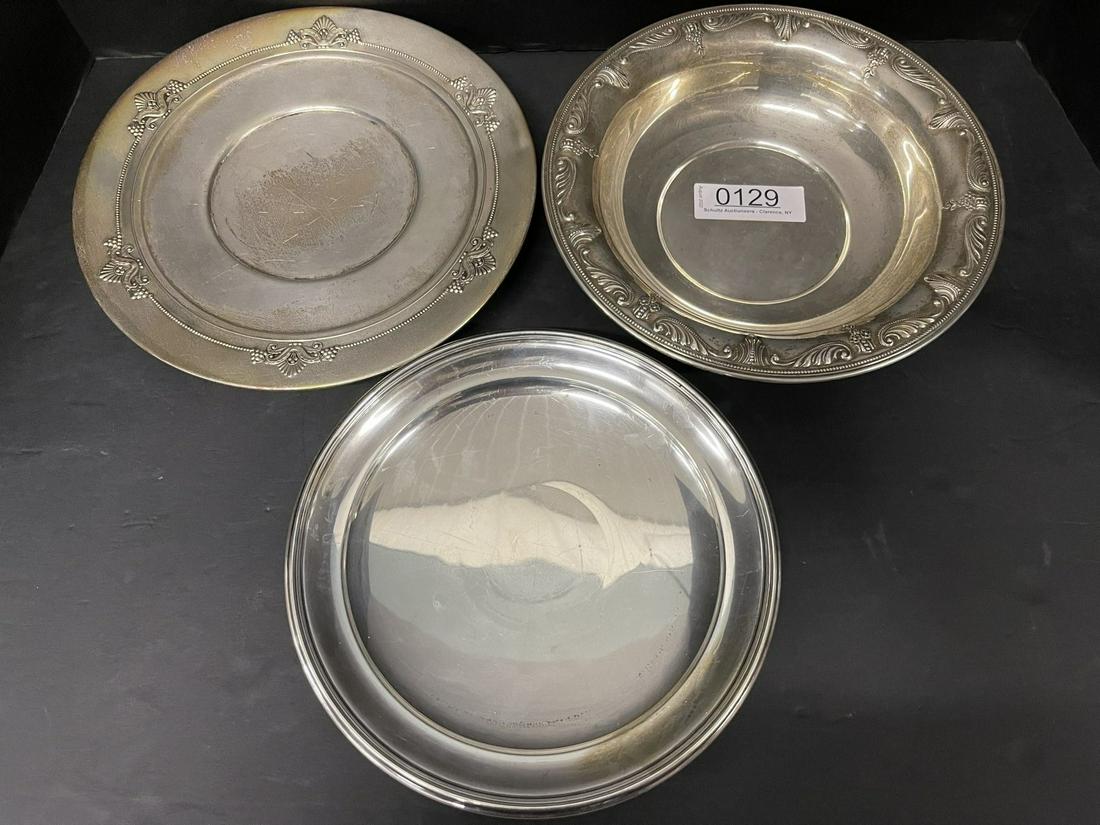 3 Sterling Silver Bowls, approx 31 oz (1 of 16)