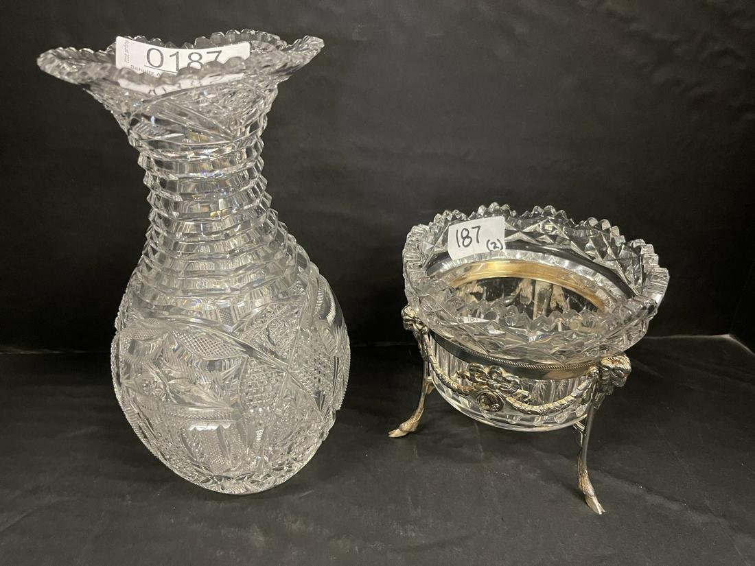 Fine Crystal Dish w/ Pairpoint Holder etc (1 of 8)