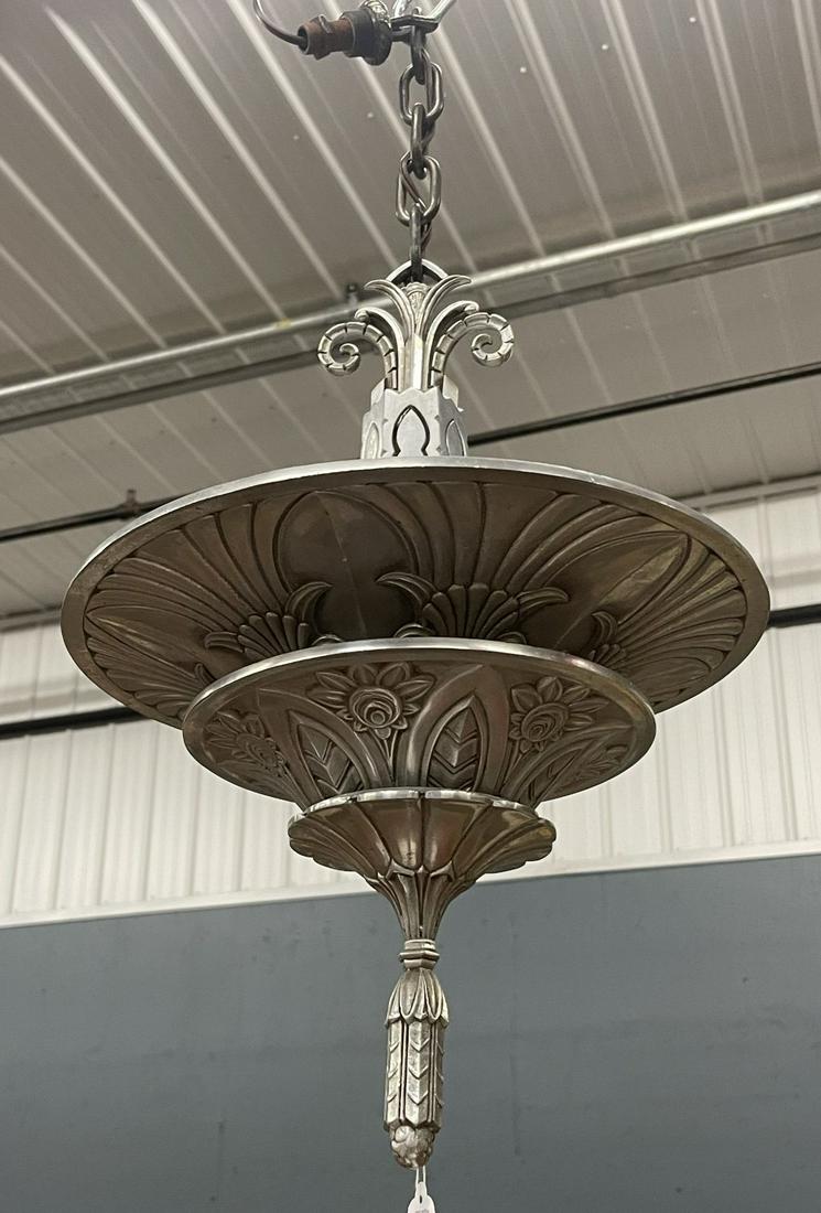 Super Art Deco Hanging Aluminum Fixture (1 of 6)